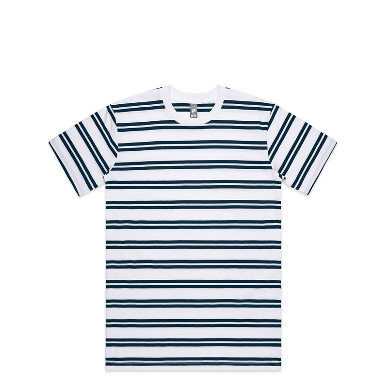 Classic Stripe Tee in White/navy