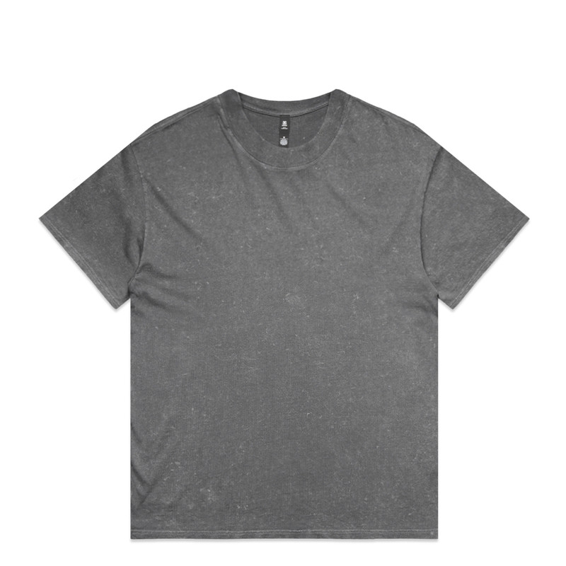 Stone Wash Heavy Tee in Coal stone