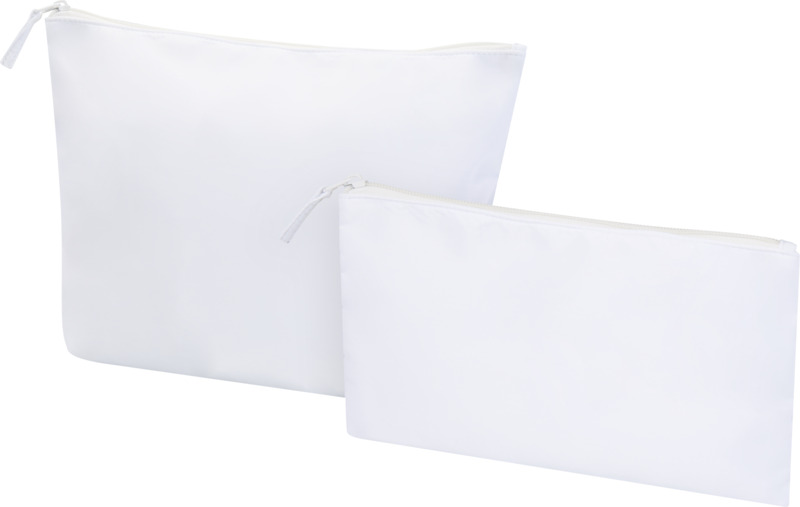 Swift GRS recycled toiletry bag set in White
